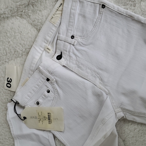 1. Rag & Bone Skinny Jeans Blanc - Picture 15 of 16